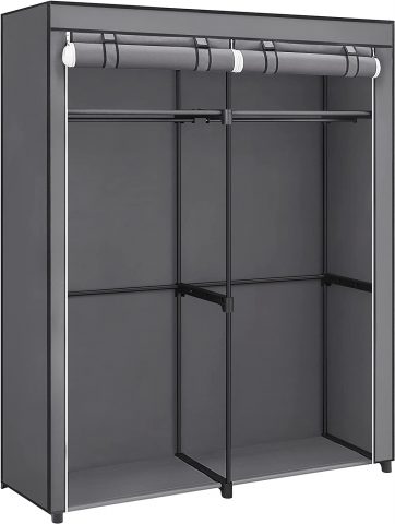 Auduma garderobe (pelēka)