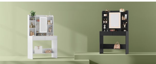 Sonne kosmētikas galdiņš ar maināmu led apgaismojumu