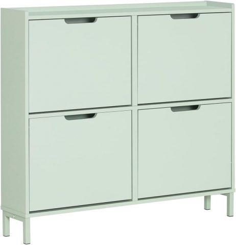 Titanholm apavu skapītis ar 4 nodalījumiem (piparmētru zaļš)