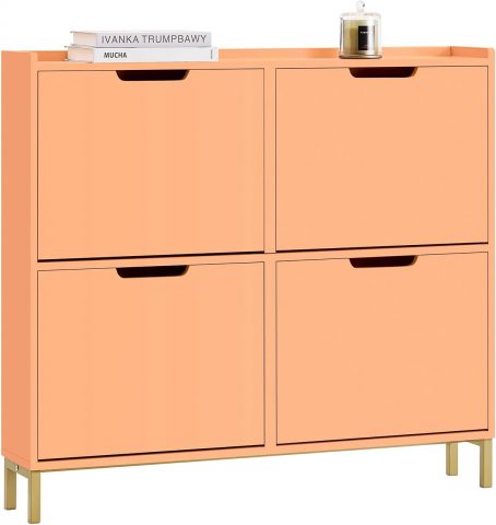 Titanholm apavu skapītis ar 4 nodalījumiem (persiku)