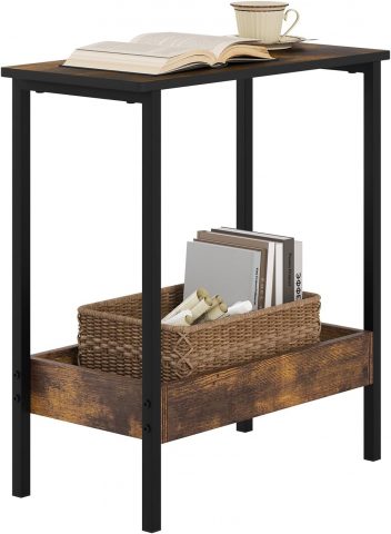 Volldampf sānu galdiņš ar paplātes veida plauktiņu