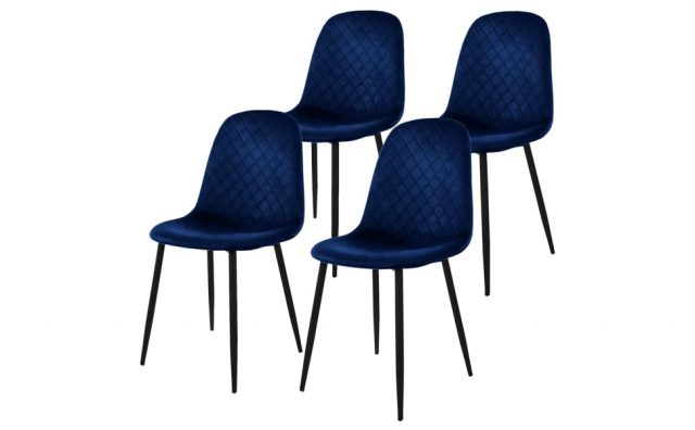 4 krēslu komplekts (tumši zils)