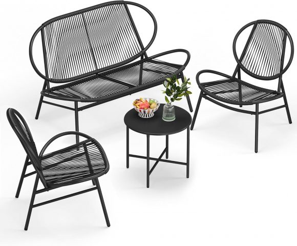 Baskora dizaina dārza mēbeļu komplekts