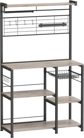 Lärche virtuves sala ar dvieļu turētāju un nažu magnētu (pelēka)