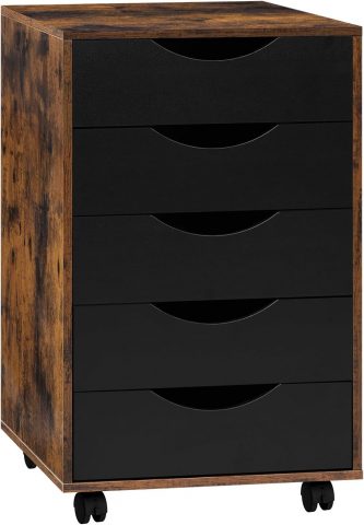 Rullo atvilktņu skapis ar 5 atvilktnēm