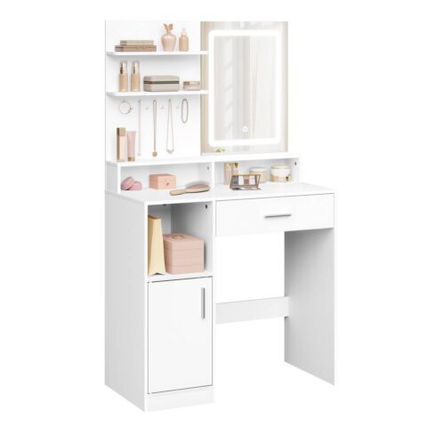 LUMINA 80 – kosmētikas galds ar LED spoguli un regulējamu apgaismojumu