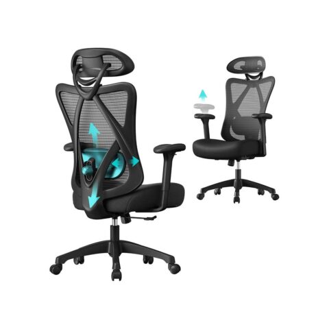 Ergonomisks biroja krēsls ar regulējamu atzveltni