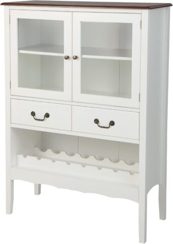 Vino Casa vīna skapis ar stikla durvīm un 8 pudeļu statīvu