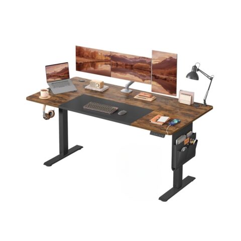 FlexDesk Pro – elektriski regulējams galds (160 cm) Plašs, stabils un moderns galds, kas ļauj ērti pārslēgties starp sēdošu un stāvošu darba režīmu, vienlaikus saglabājot kārtību uz darba virsmas.