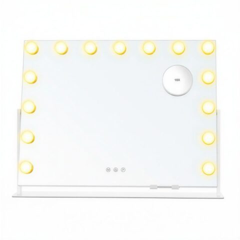 Glow Mirror – LED kosmētikas spogulis ar palielinājumu  Elegants un funkcionāls kosmētikas spogulis ar regulējamu LED apgaismojumu, kas nodrošina perfektu redzamību ikdienas skaistumkopšanas rutīnai.